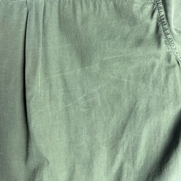 Vince Women’s Button Down Long Sleeve Top Army Green Pockets Women's Size M - Picture 12 of 13